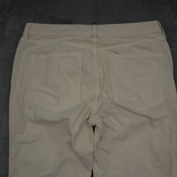 We The Free Pants Womens 28 Ivory Denim Straight Leg Mid Rise Casual Jeans - Picture 9 of 14